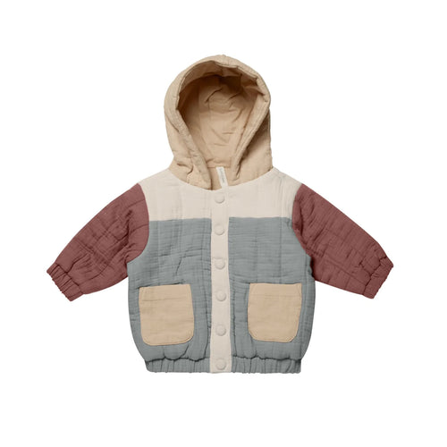 Hooded Woven Jacket - Color Block - Child Boutique