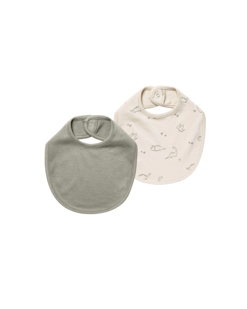 Jersey Snap Bib - Dino & Basil - Child Boutique