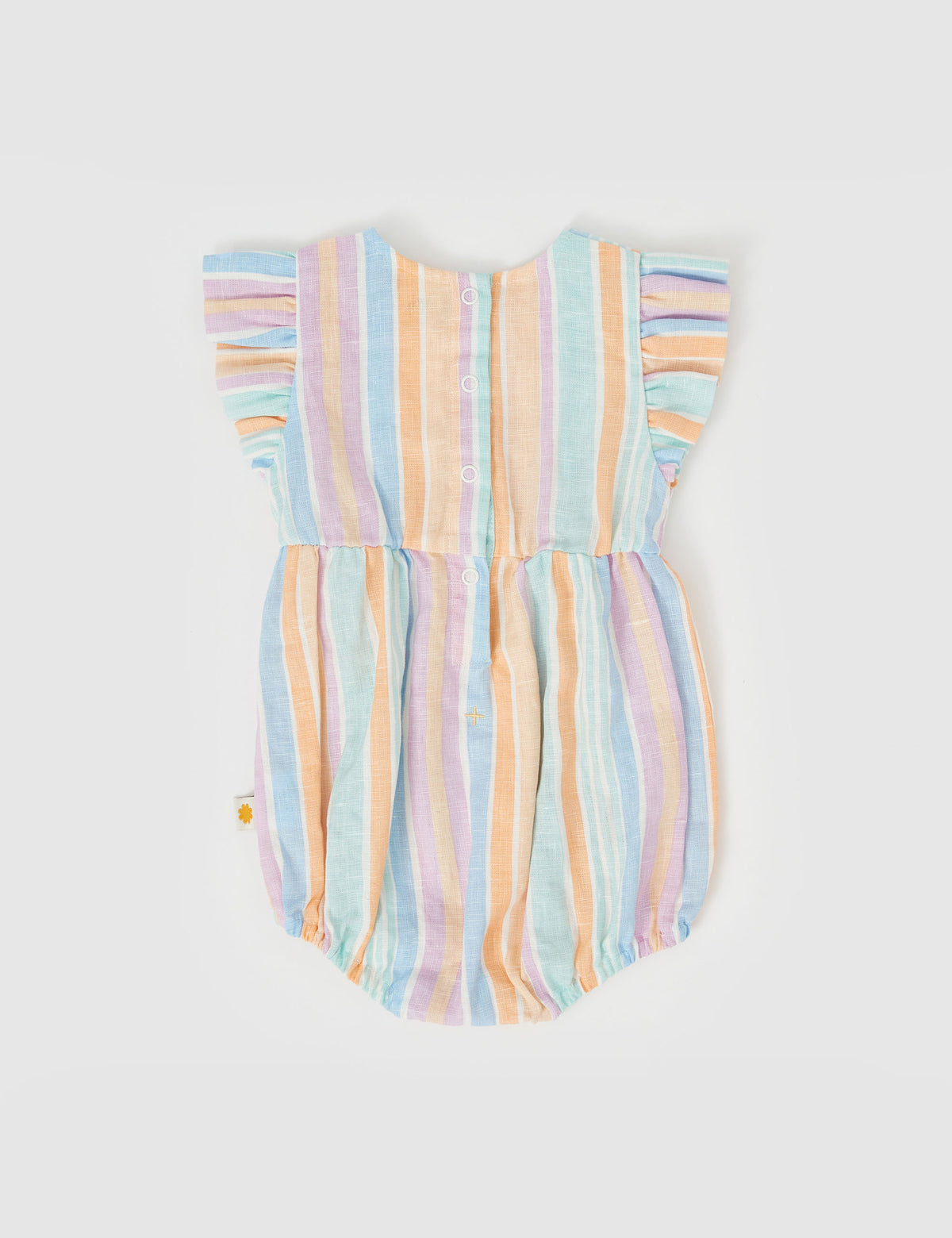 Lani Linen Romper - Pastel Stripe