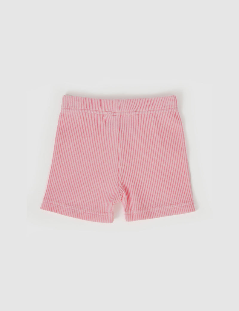 Lara Rib Bike Shorts - Bubblegum