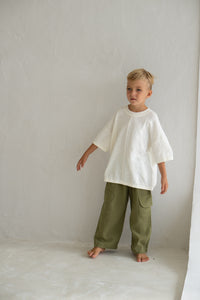 Thin Knit Tee - Off White - Child Boutique
