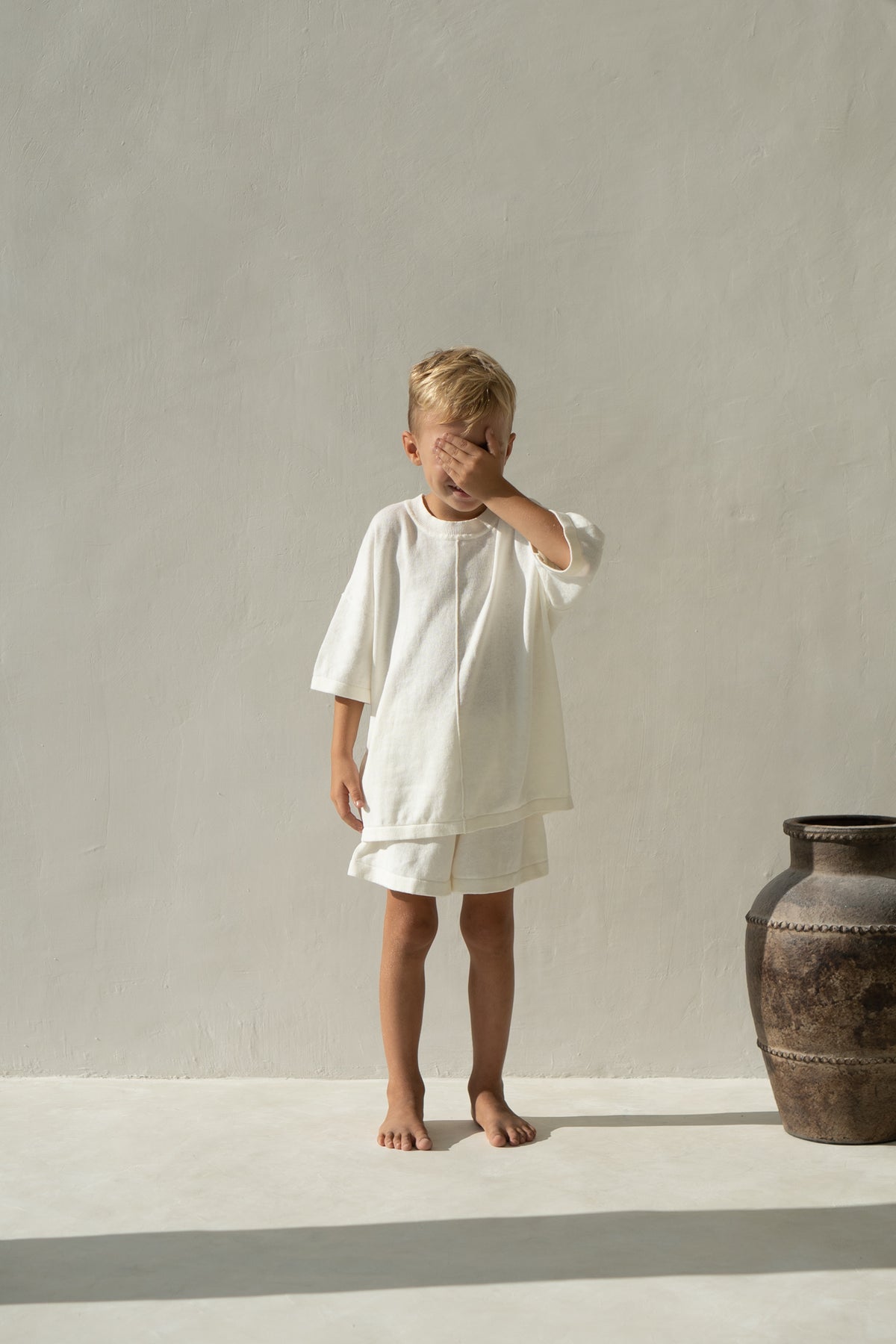 Thin Knit Tee - Off White - Child Boutique