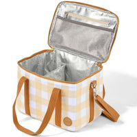Maxi Insulated Lunch Bag - Beige Gingham - Child Boutique
