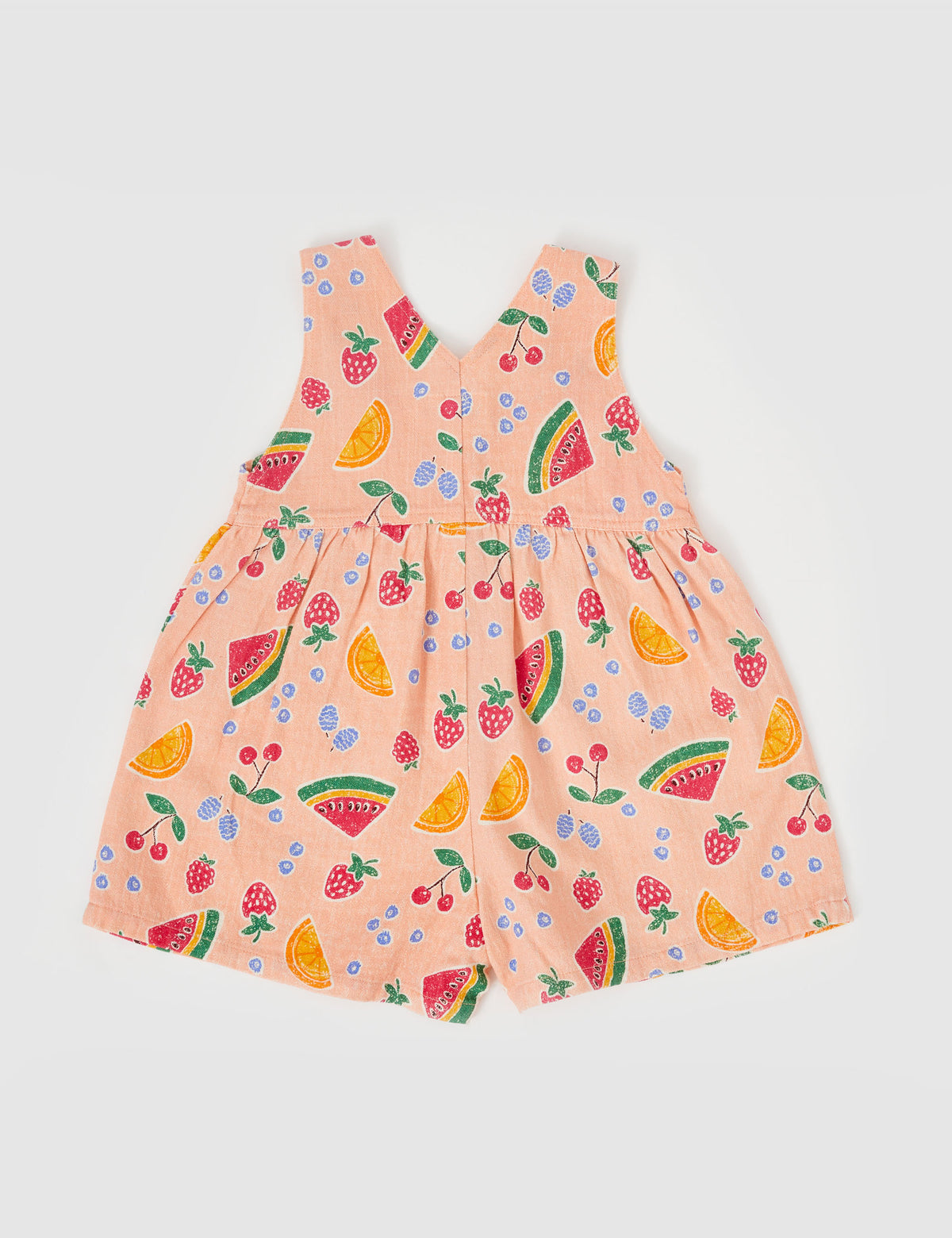 Sara Linen Shortalls - Fruit Salad