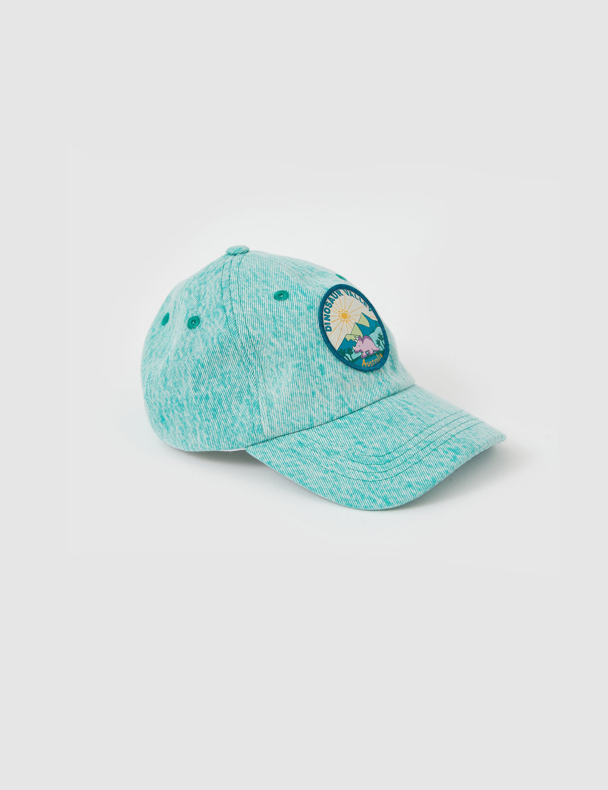 Tate Dino Valley Denim Cap - Turquoise