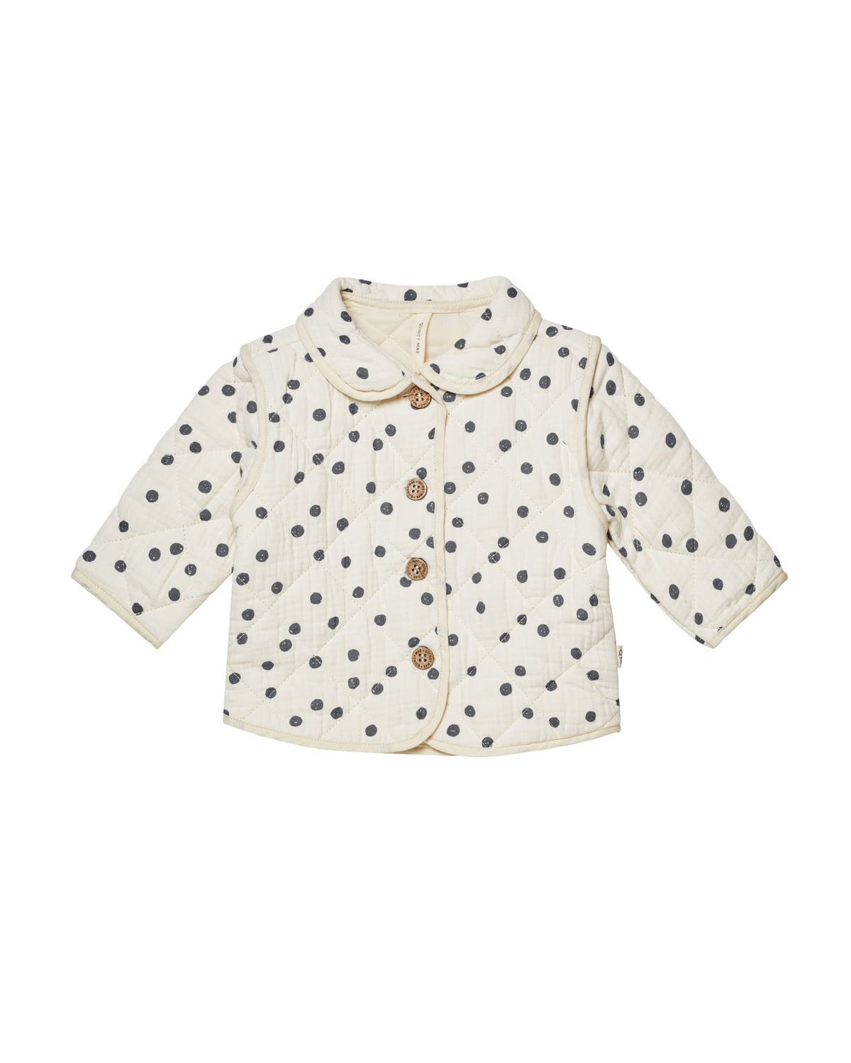 Quilted Jacket - Navy Dot - Child Boutique