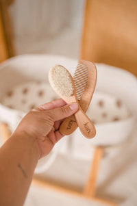 Wooden Baby Brush + Comb Set - Child Boutique