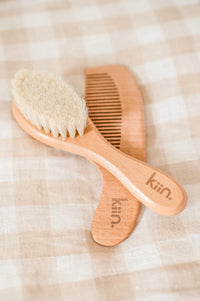 Wooden Baby Brush + Comb Set - Child Boutique