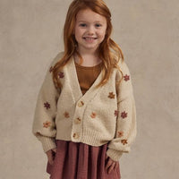 Boxy Crop Cardigan - Fall Flowers - Child Boutique