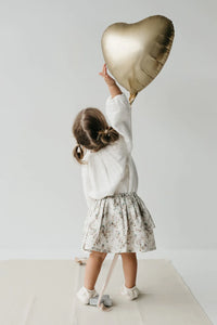 Organic Cotton Muslin Heather Blouse - Egret - Child Boutique