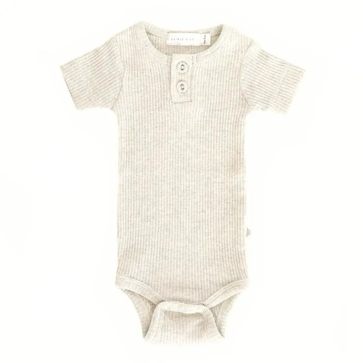 Essential Tee Bodysuit - Oatmeal Marle - Child Boutique
