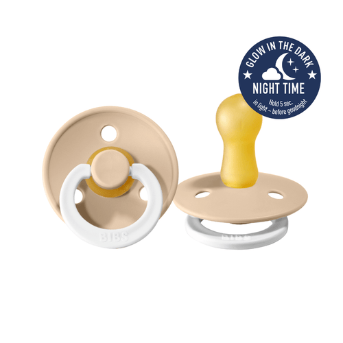 BIBS Dummy/Pacifier - Vanilla NIGHT GLOW - 2 pack - Child Boutique