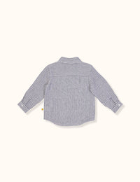 Bondi Stripe Linen Shirt - Blue Stripe - Child Boutique