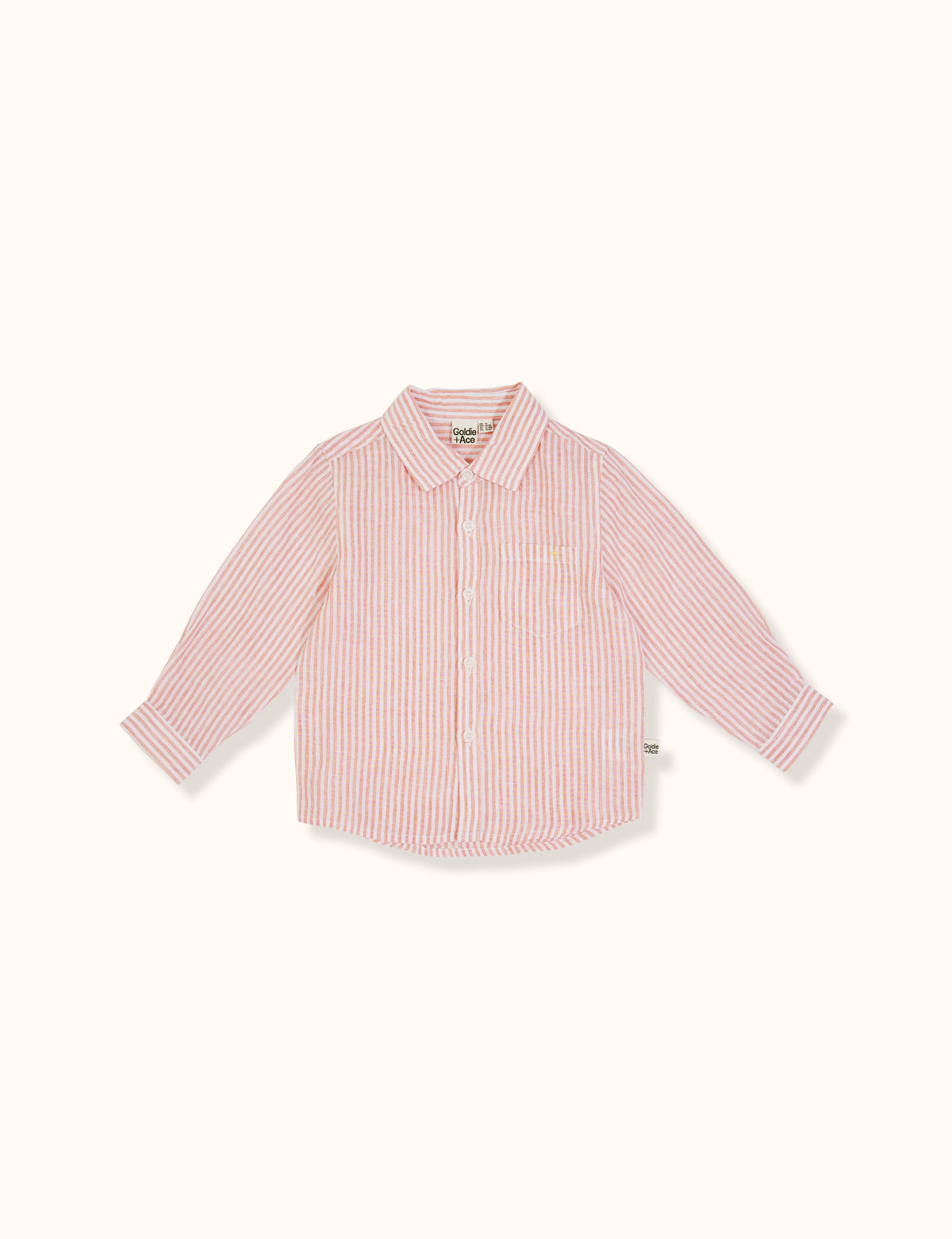 Bondi Stripe Linen Shirt - Orange Stripe - Child Boutique