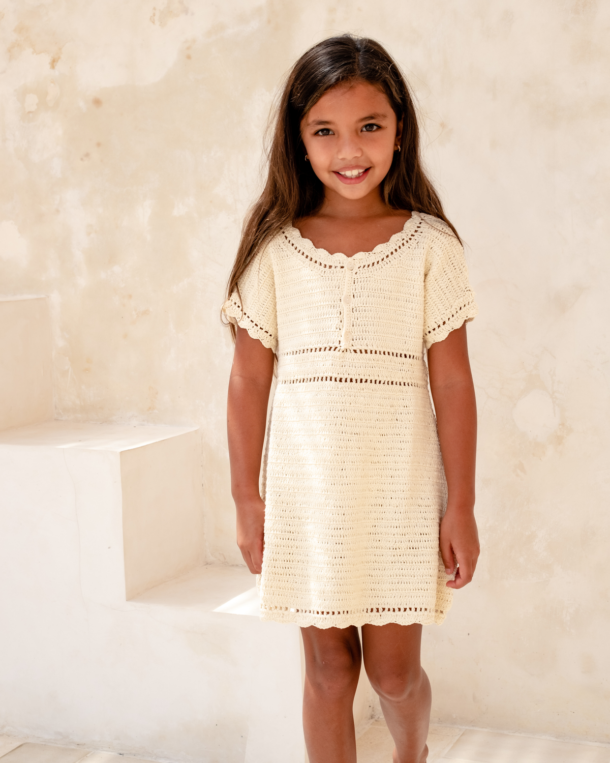 Crochet Dress - Natural - Child Boutique