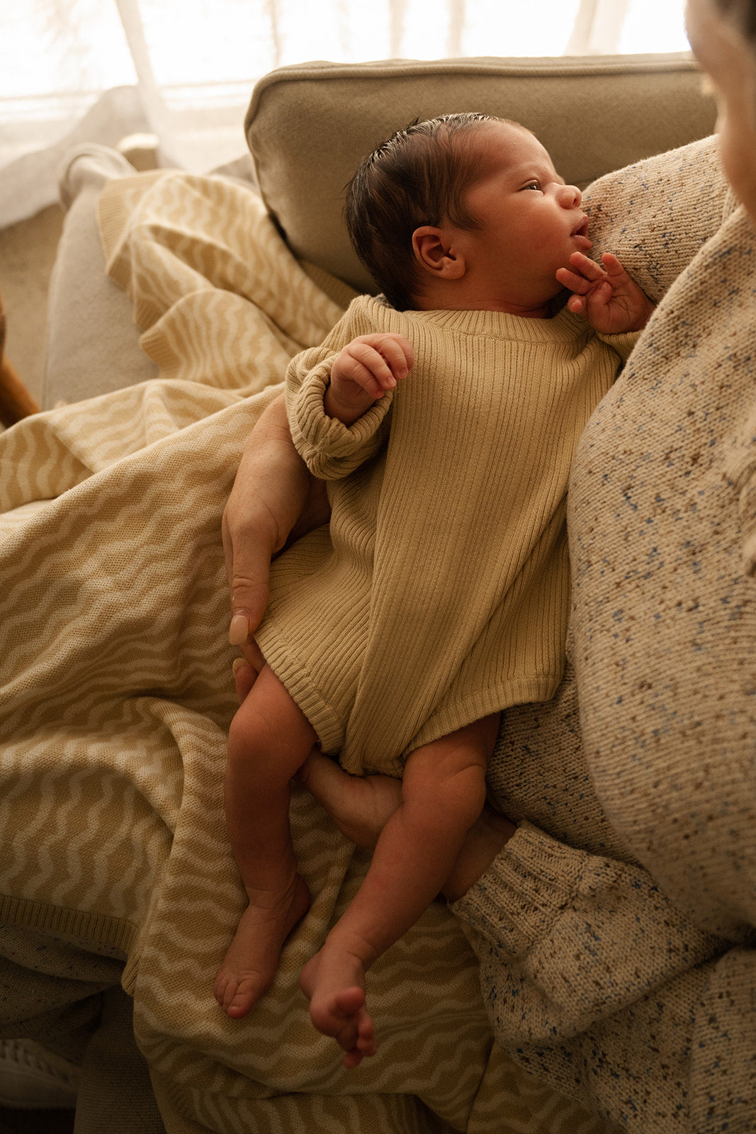 Organic Knit Baby Blanket - River - Child Boutique