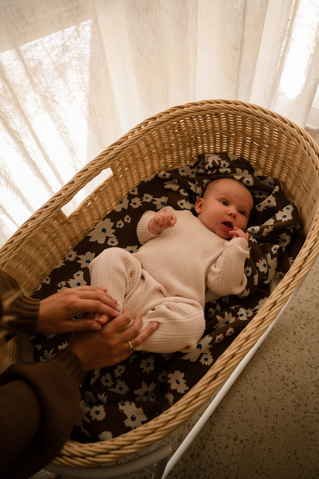 Organic Knit Baby Blanket - Petal - Child Boutique