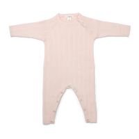Organic Ribbed Jumpsuit - Pink Salt - Child Boutique