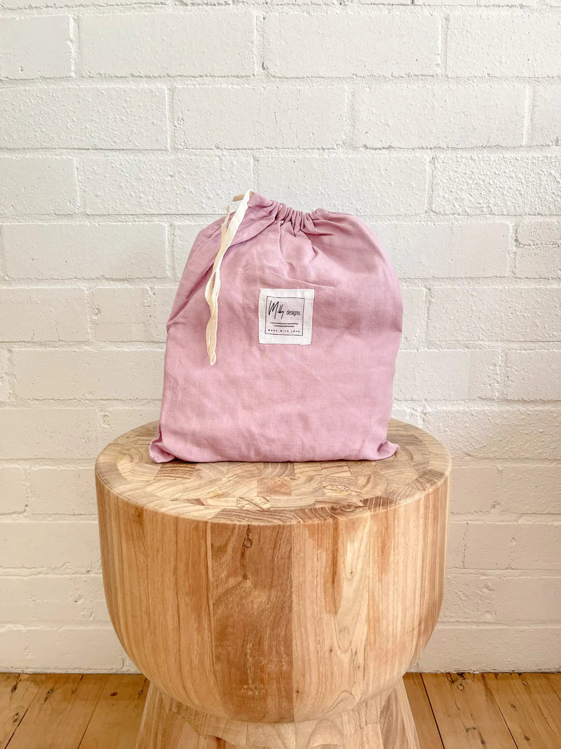 Linen Cot Sheet - Lilac - Child Boutique