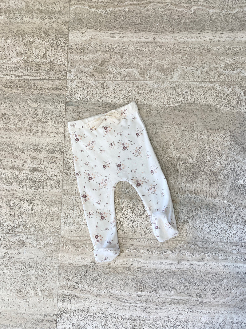 Footed Pant - Periwinkle Floral - 3-6m - Child Boutique