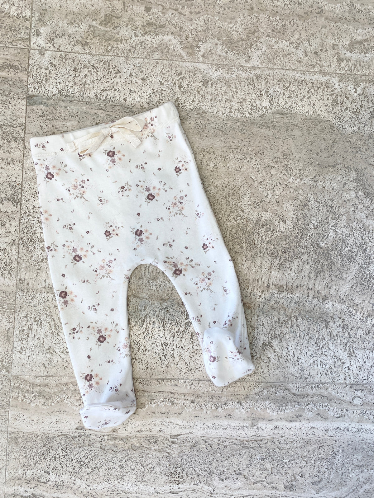 Footed Pant - Periwinkle Floral - 3-6m - Child Boutique