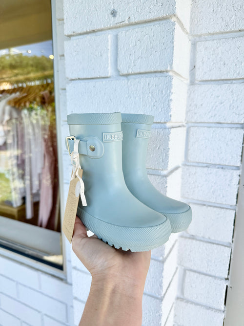 Natural Rubber Gumboots - Duck Egg Blue - Child Boutique