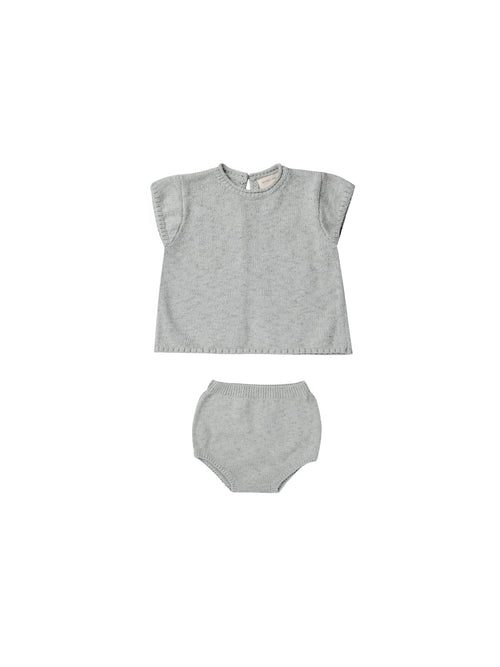 Penny Knit Set - Sky Heather - Child Boutique