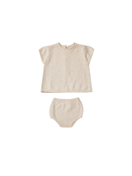 Penny Knit Set - Natural Heather - Child Boutique