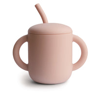 Silicone Training Cup + Straw - Blush - Child Boutique