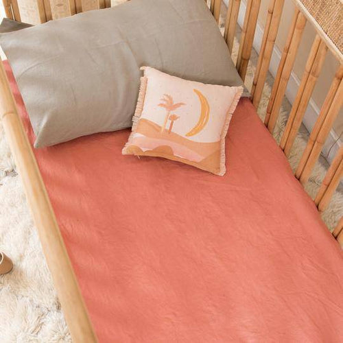 Cot Fitted Sheet - Coral - Child Boutique