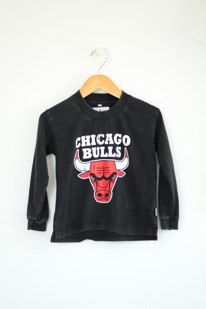 Bulls Long Sleeve Tee - Black - Child Boutique