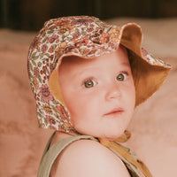 Baby Reversible Ruffle Bonnet - Matilda/Maize - Child Boutique