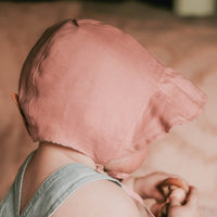 Baby Reversible Ruffle Bonnet - Penelope/Rosa - Child Boutique
