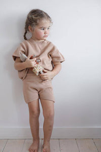 Fine Knit Shorts - Pink Earth - 5/6Y - Child Boutique